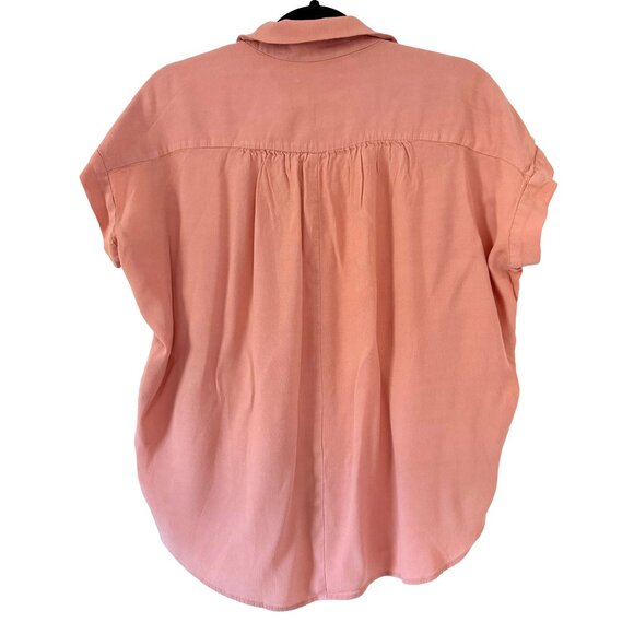 MADEWELL Central Drapey Shirt Antique Coral Women’s Small - Picture 5 of 7